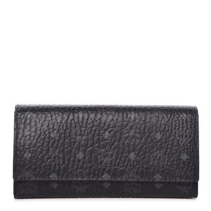 MCM Visetos Continental Flap Wallet Black 1 of 9