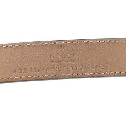 Gucci Moon Calfskin Double G 20mm Belt 85 34 Natural Tan 3 of 5