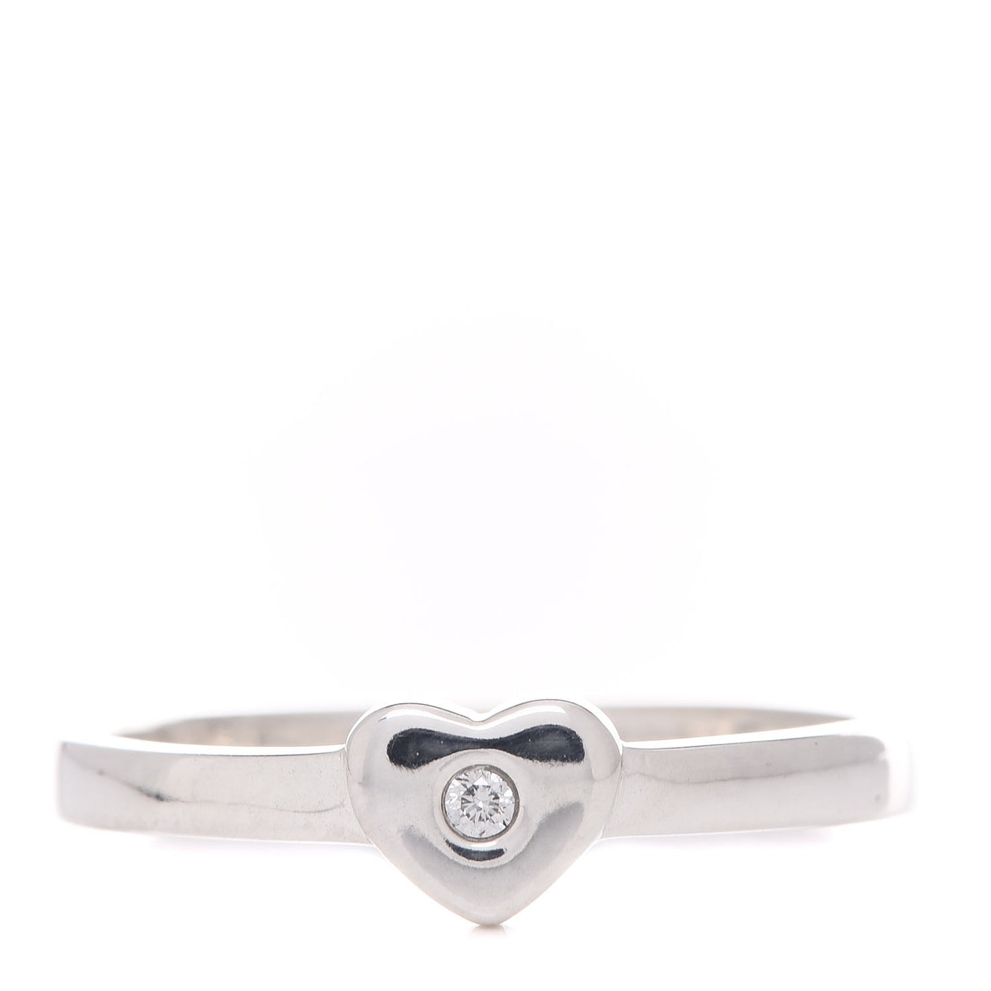 Sterling Silver Diamond Heart Ring 52 6