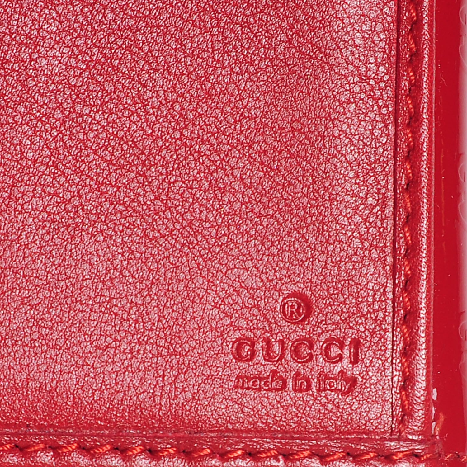 Gucci Patent Microguccissima Heart Continental Wallet Red 5 of 8