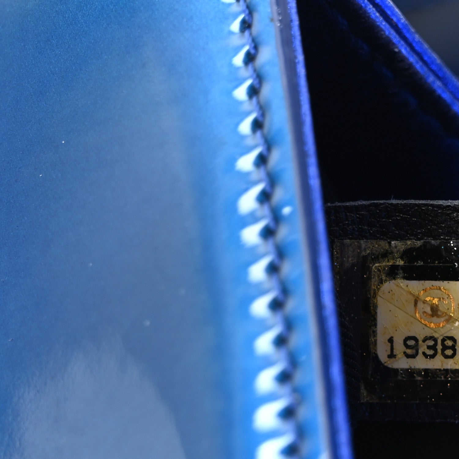 Chanel Metallic Patent Calfskin Quilted Small Boy Flap Blue 7 of 11