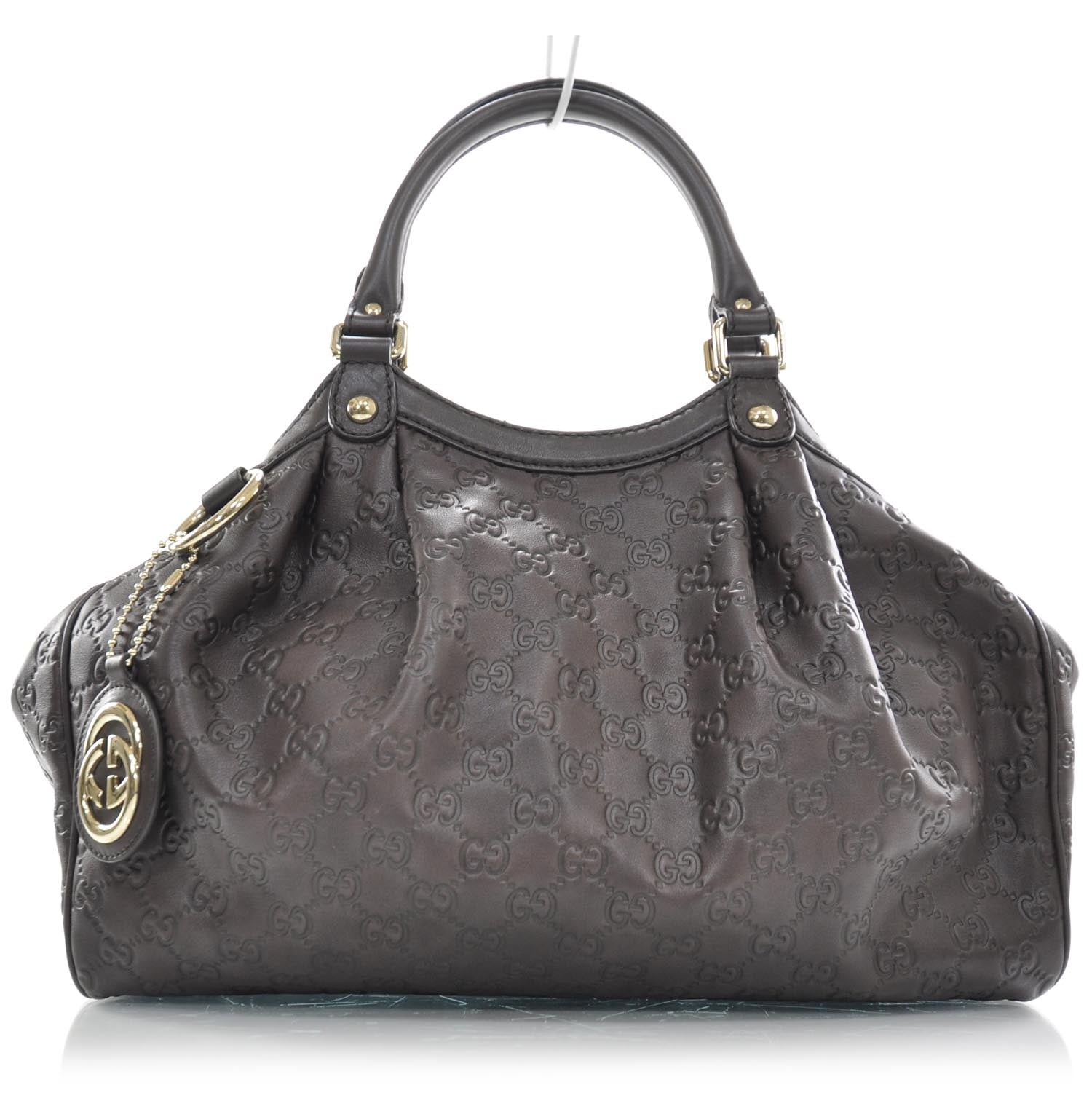 Gucci Guccissima Medium Sukey Tote Chocolate 1 of 9