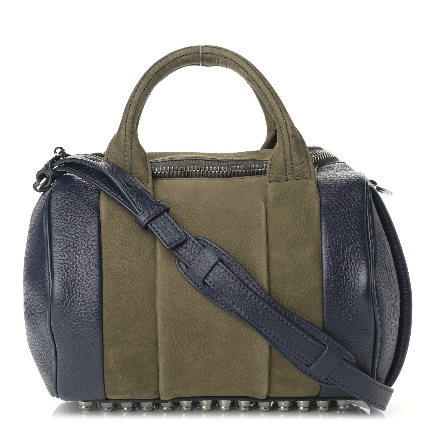 Alexander Wang Nubuck Soft Pebbled Calfskin Rockie Dark Grass 1 of 8