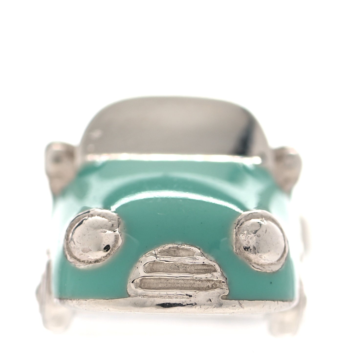 Sterling Silver Enamel Car Charm Blue