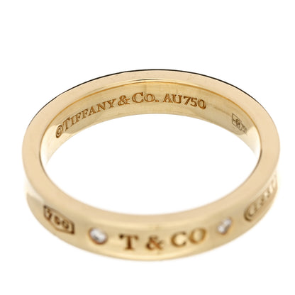 Tiffany 18K Yellow Gold Diamond Narrow 1837 Ring 56 7.5 4 of 5