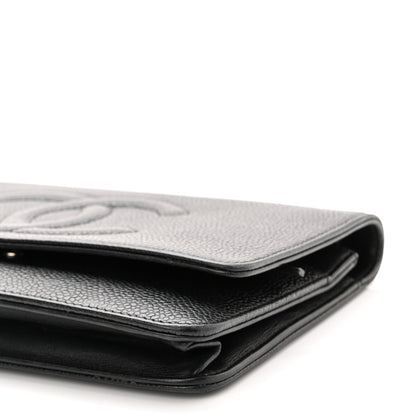 Chanel Caviar Timeless CC Wallet On Chain WOC Black 11 of 14