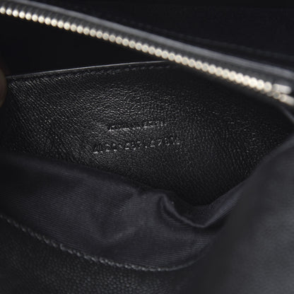 Saint Laurent Grain De Poudre Medium West Hollywood Monogram Fold-Over Black 8 of 13