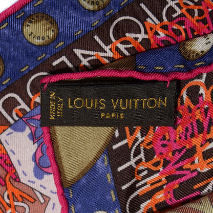 Louis Vuitton Silk Monogram Map Square Scarf 5 of 5