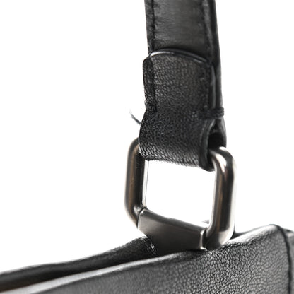 Fendi Goatskin Zucca Medium Peekaboo Iconic Satchel Black Tobacco 11 of 14