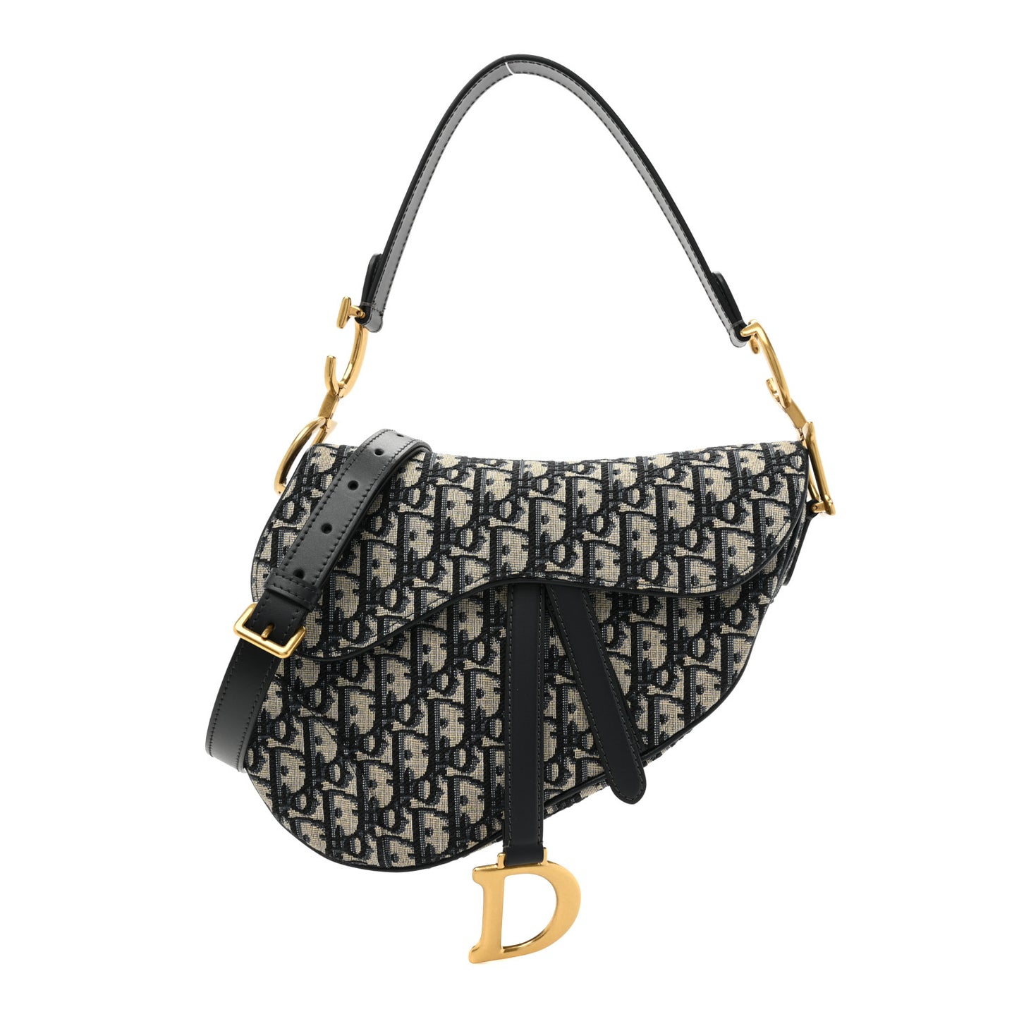 Oblique Saddle Bag With Strap Blue