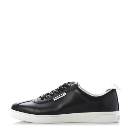 Chanel Calfskin CC Womens Sneakers 40.5 Black 1 of 10