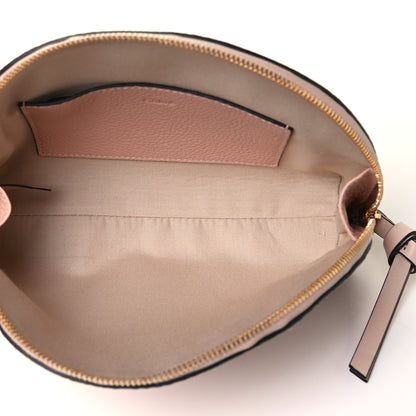 Chloe Calfskin Alphabet Round Cosmetic Case Blush Nude 4 of 4