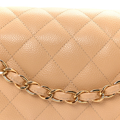 Chanel Caviar Quilted Jumbo Double Flap Beige 8 of 10