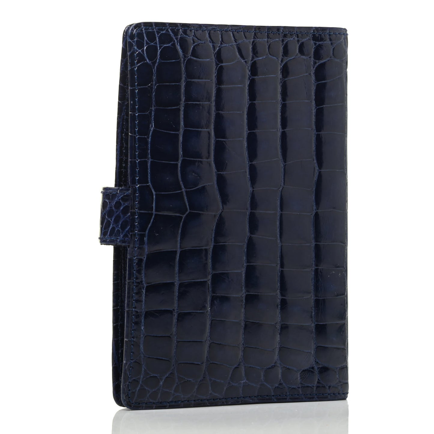 Crocodile Small Ring Agenda Cover Navy Blue