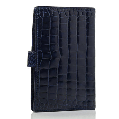 Louis Vuitton Crocodile Small Ring Agenda Cover Navy Blue 2 of 3