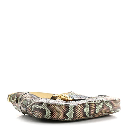 Gucci Snakeskin Calfskin Small Jackie 1961 Hobo Beige Multicolor 4 of 12