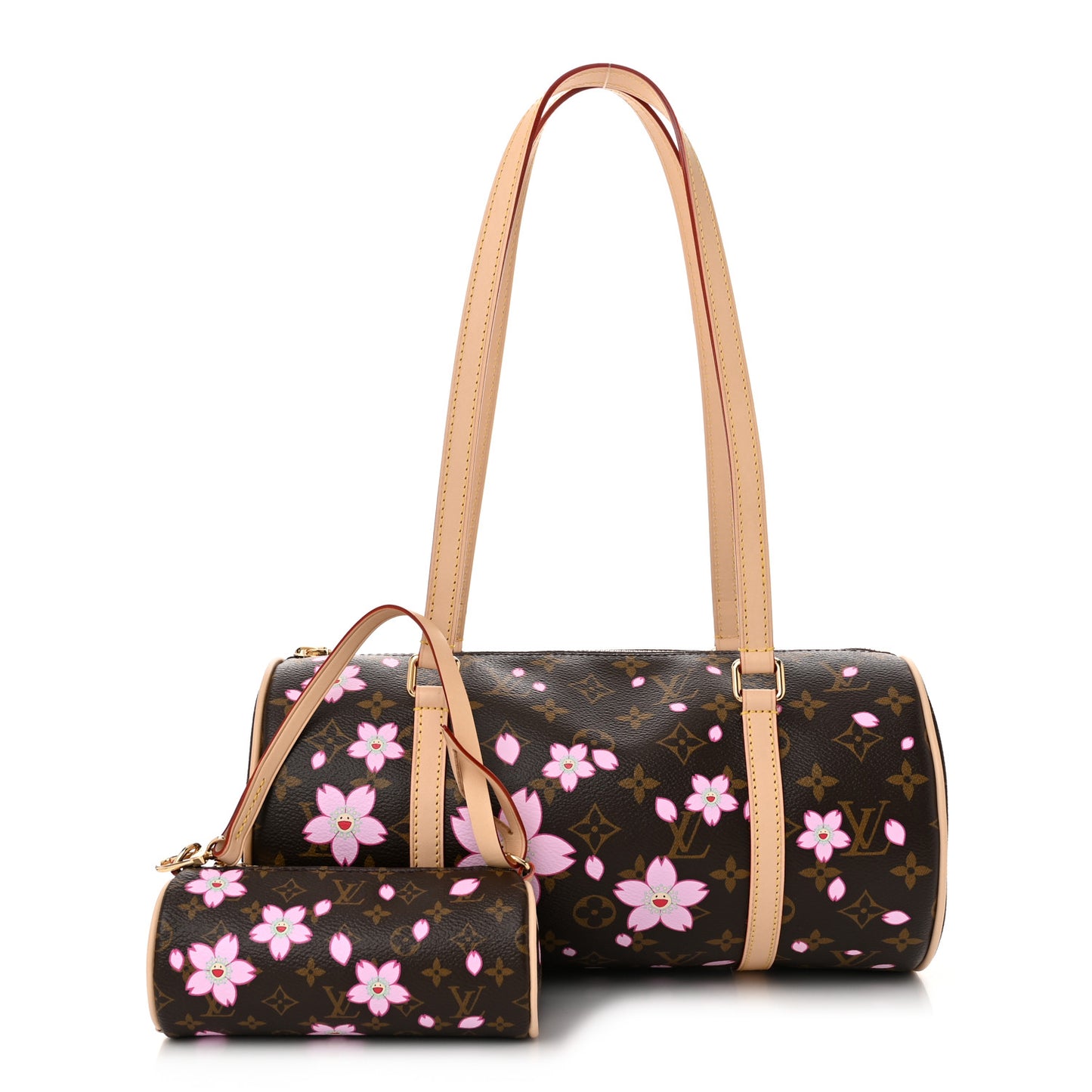 LV X TM Monogram Cherry Blossom Papillon Sakura Brown