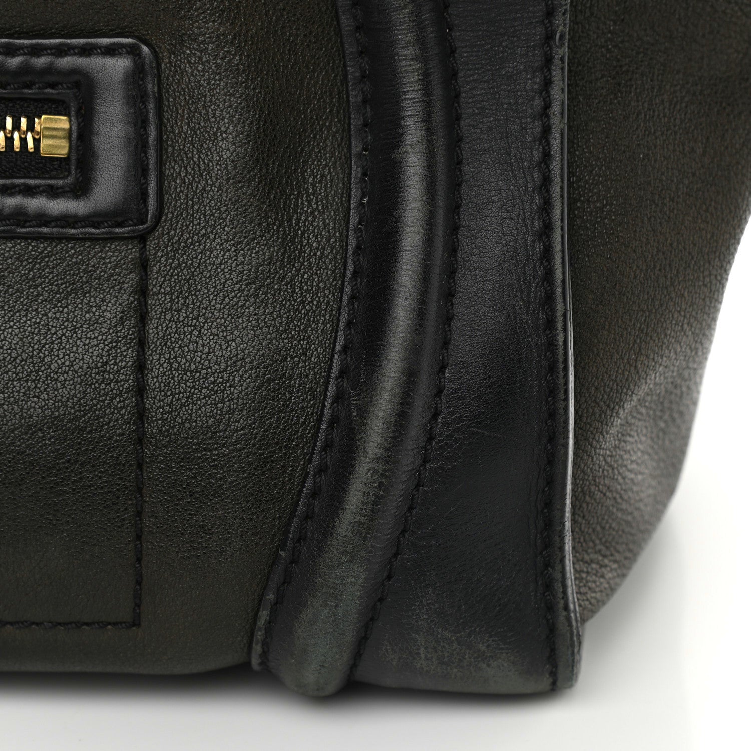 Celine Smooth Calfskin Mini Bi-Color Luggage Forest Black 13 of 29
