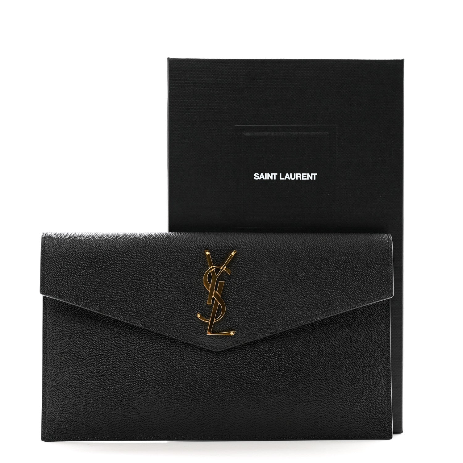 Saint Laurent Grain De Poudre Uptown Pouch Black 9 of 9