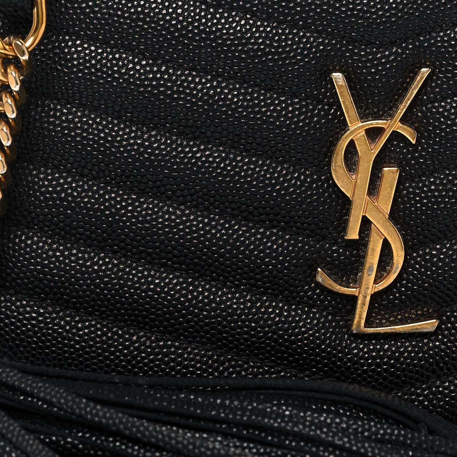 Saint Laurent Grain De Poudre Matelasse Monogram Mini Lou Camera Bag Black 8 of 13