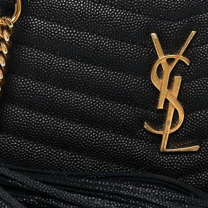 Saint Laurent Grain De Poudre Matelasse Monogram Mini Lou Camera Bag Black 8 of 13