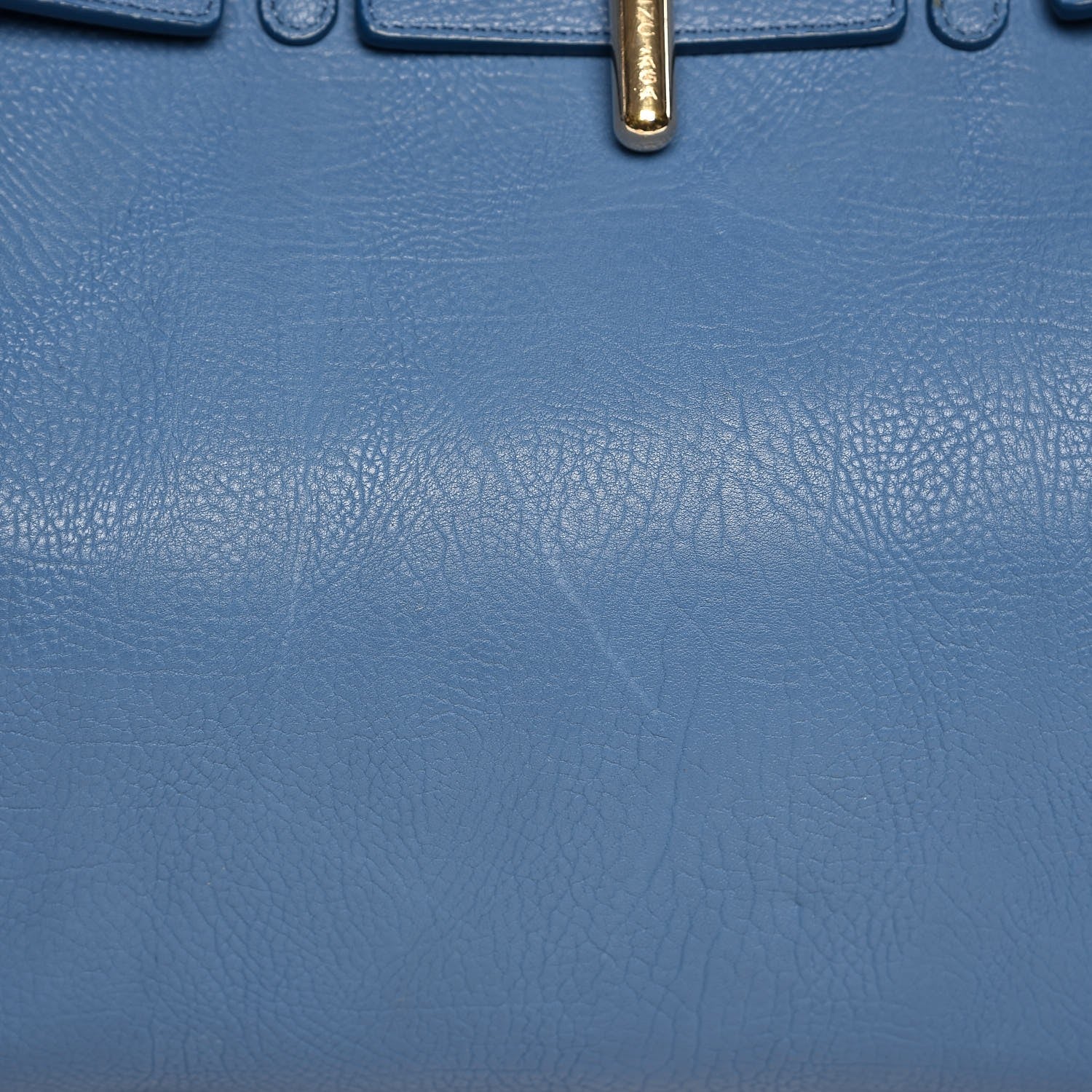 Balenciaga Grained Calfskin L Tube Round Tote Blue 9 of 14