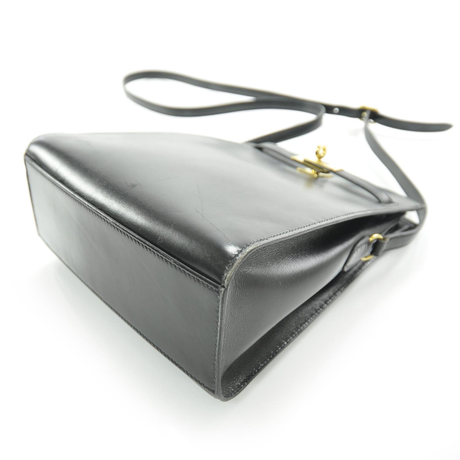 Hermes Box Calf Kelly Sport PM Black 5 of 10