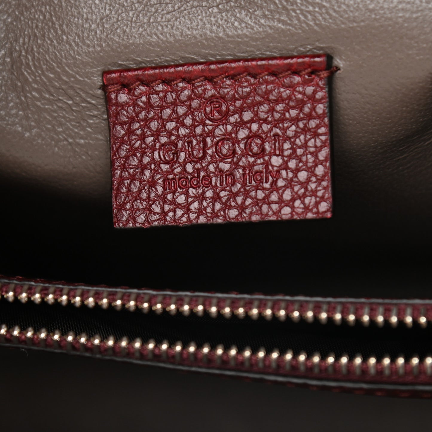 Grainy Calfskin Small Zumi Top Handle Bag Vintage Bordeaux
