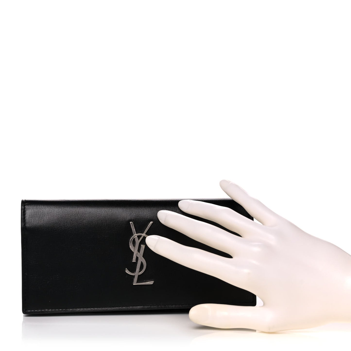 Calfskin Monogram Flap Wallet Black