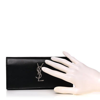 Saint Laurent Calfskin Monogram Flap Wallet Black 2 of 12