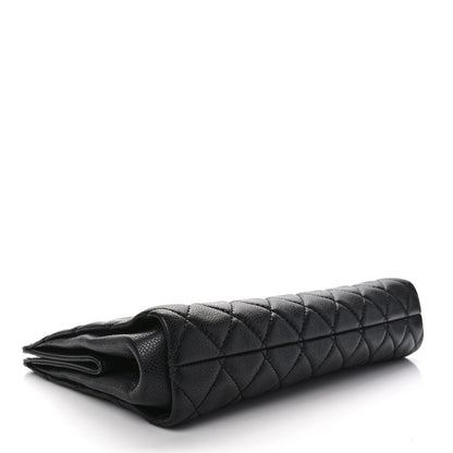 Chanel Caviar Quilted CC Large Clutch Black 4 of 10
