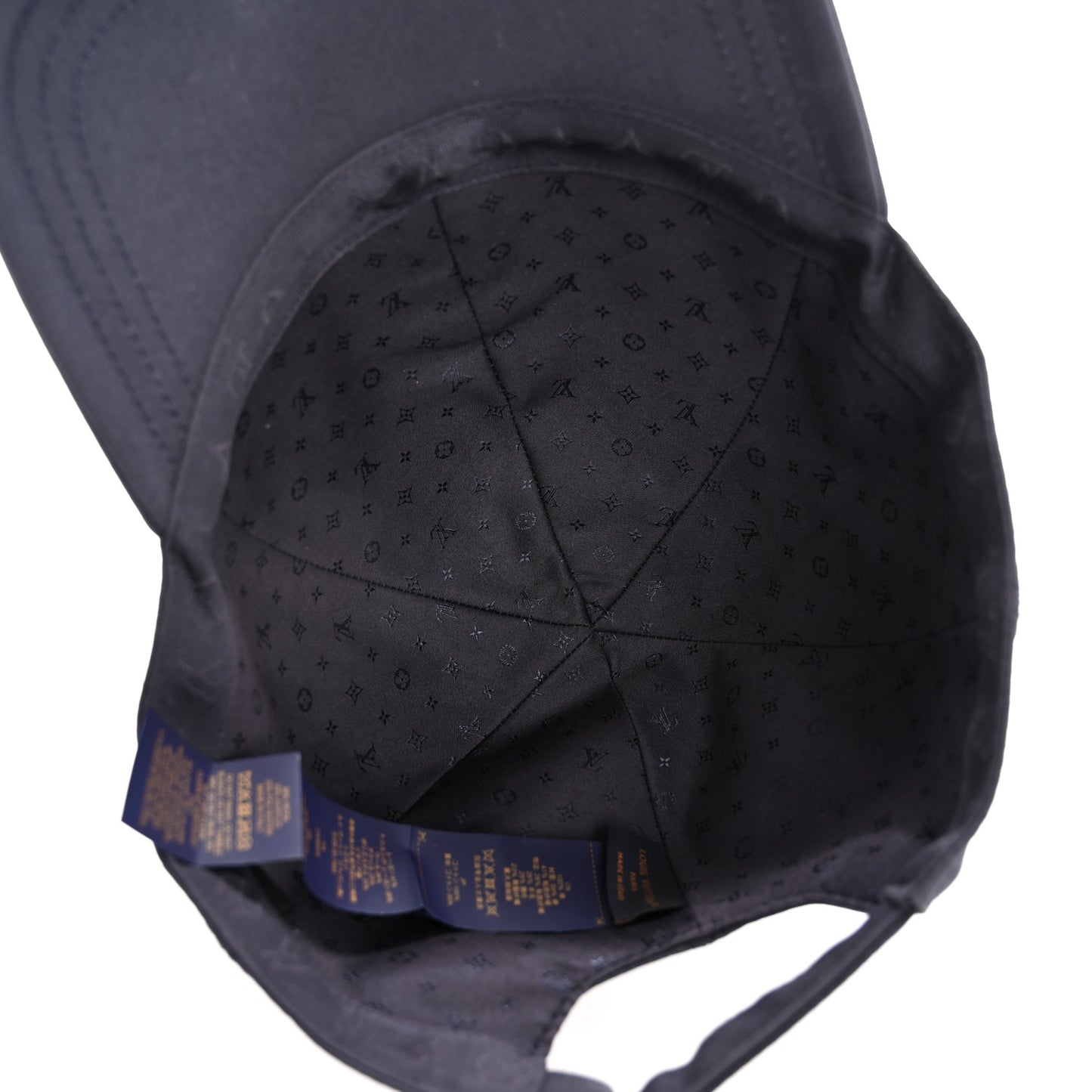 Cotton LV Signature Cap M Bleu Marine