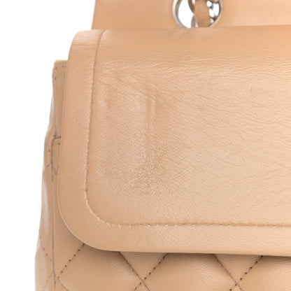 Chanel Lambskin Quilted Medium Double Flap Beige 13 of 16