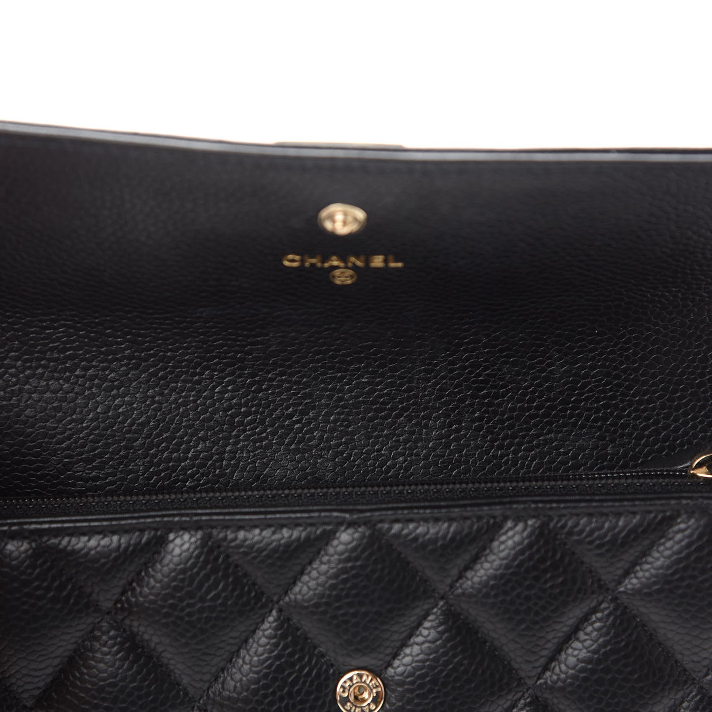 Caviar Quilted Long Boy Flap Wallet Black