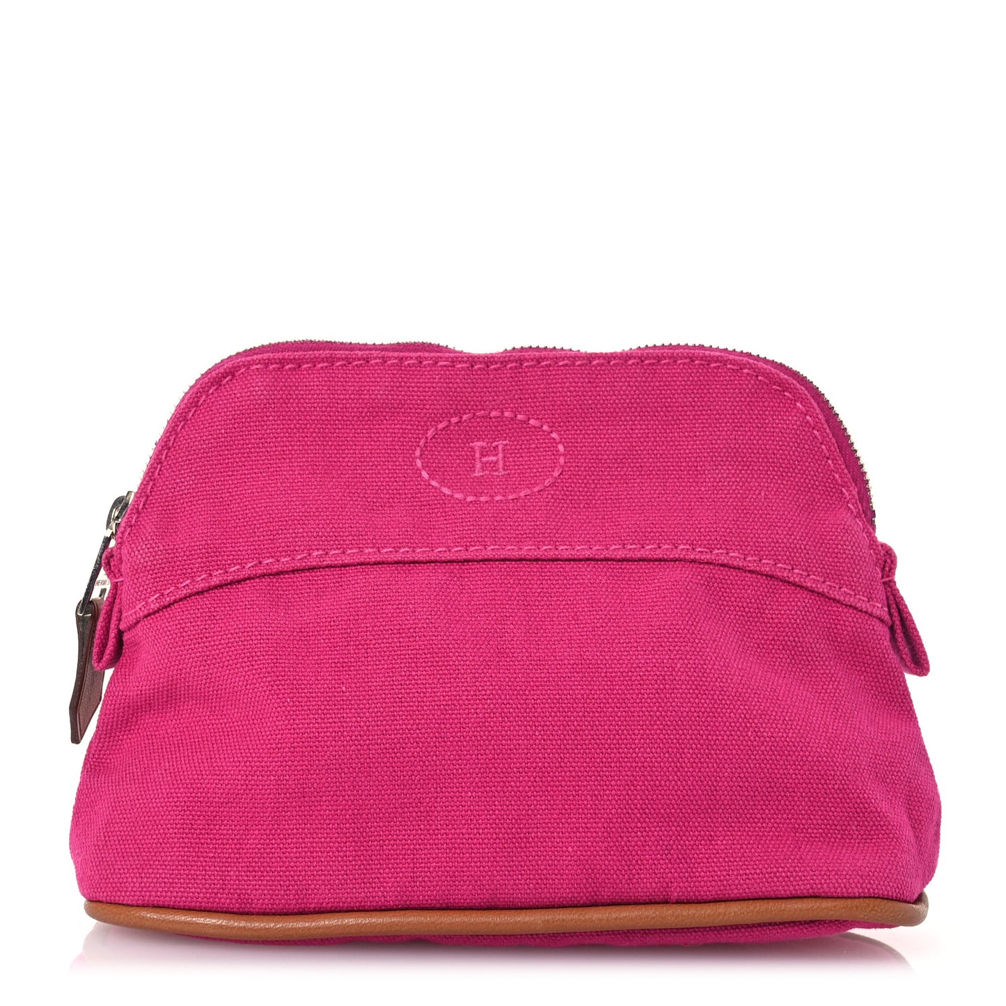Cotton Canvas Mini Mini Bolide Travel Cosmetic Pouch Hibiscus