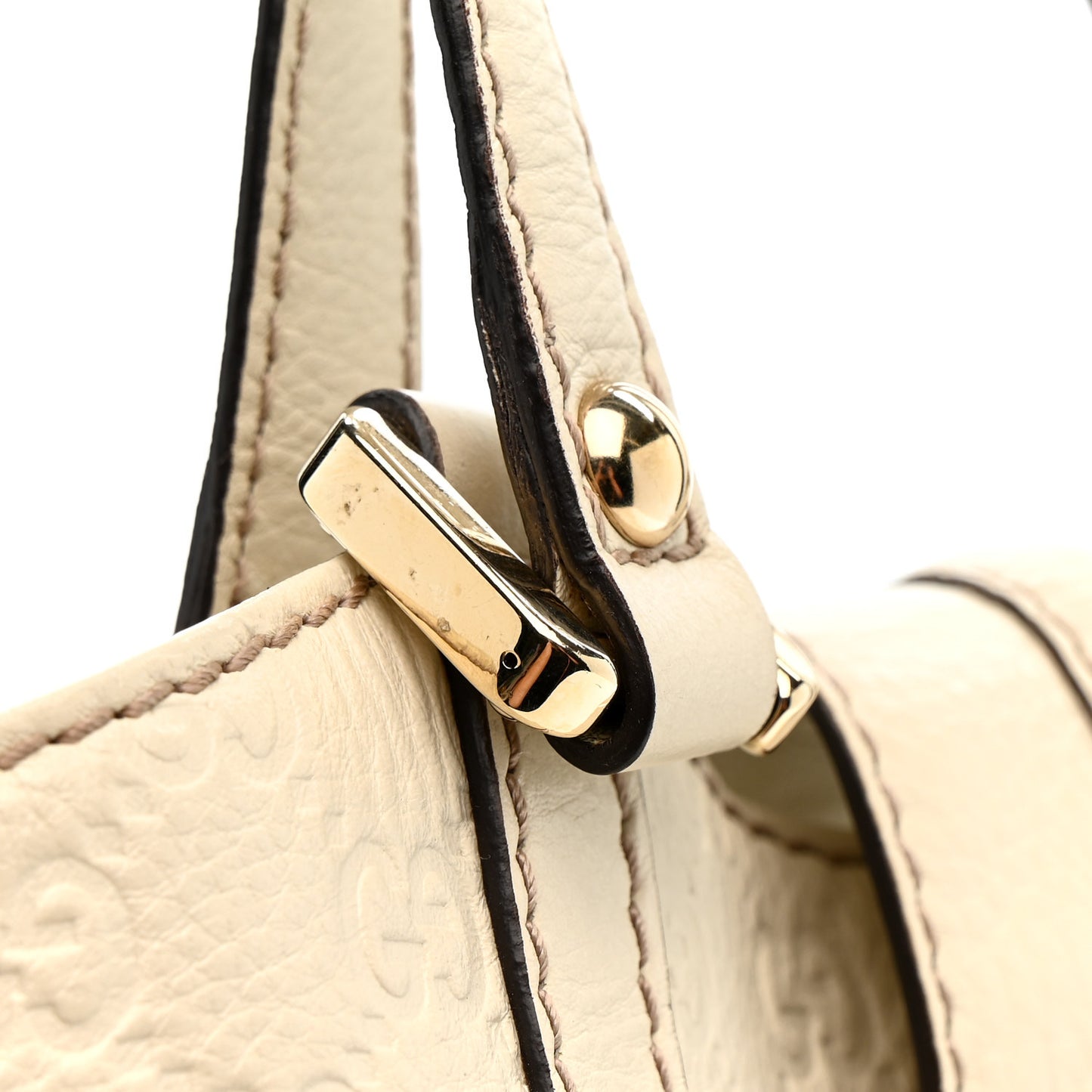 Guccissima Large New Ladies Hobo Off White