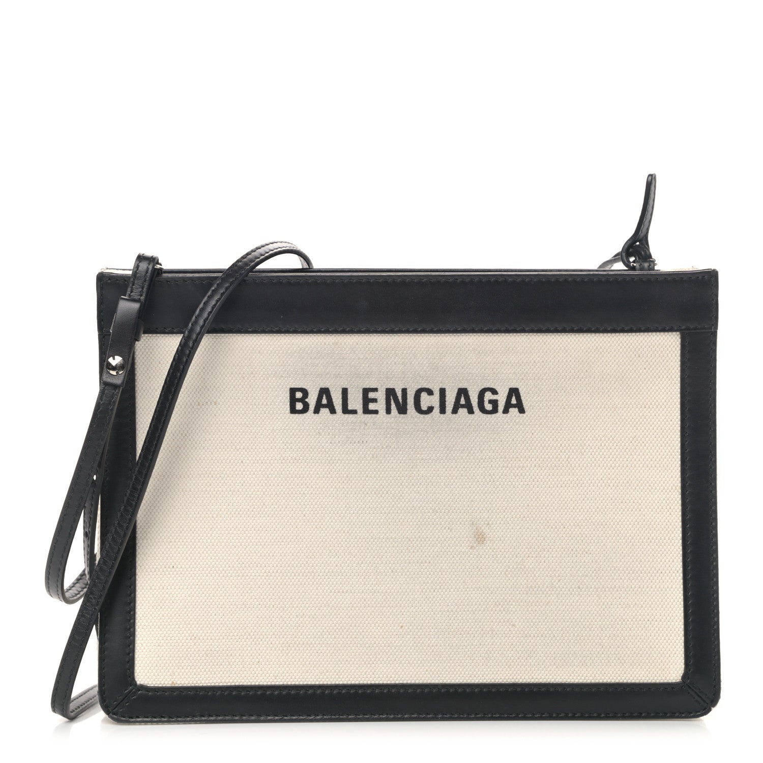 Balenciaga Cotton Canvas Pochette Crossbody Bag Black 1 of 10