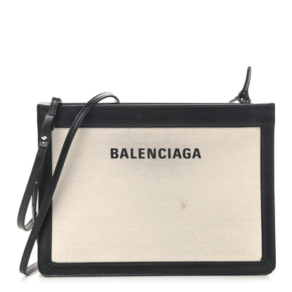 Balenciaga Cotton Canvas Pochette Crossbody Bag Black 1 of 10