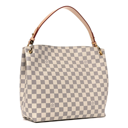 Louis Vuitton Damier Azur Graceful PM Rose Ballerine 3 of 10