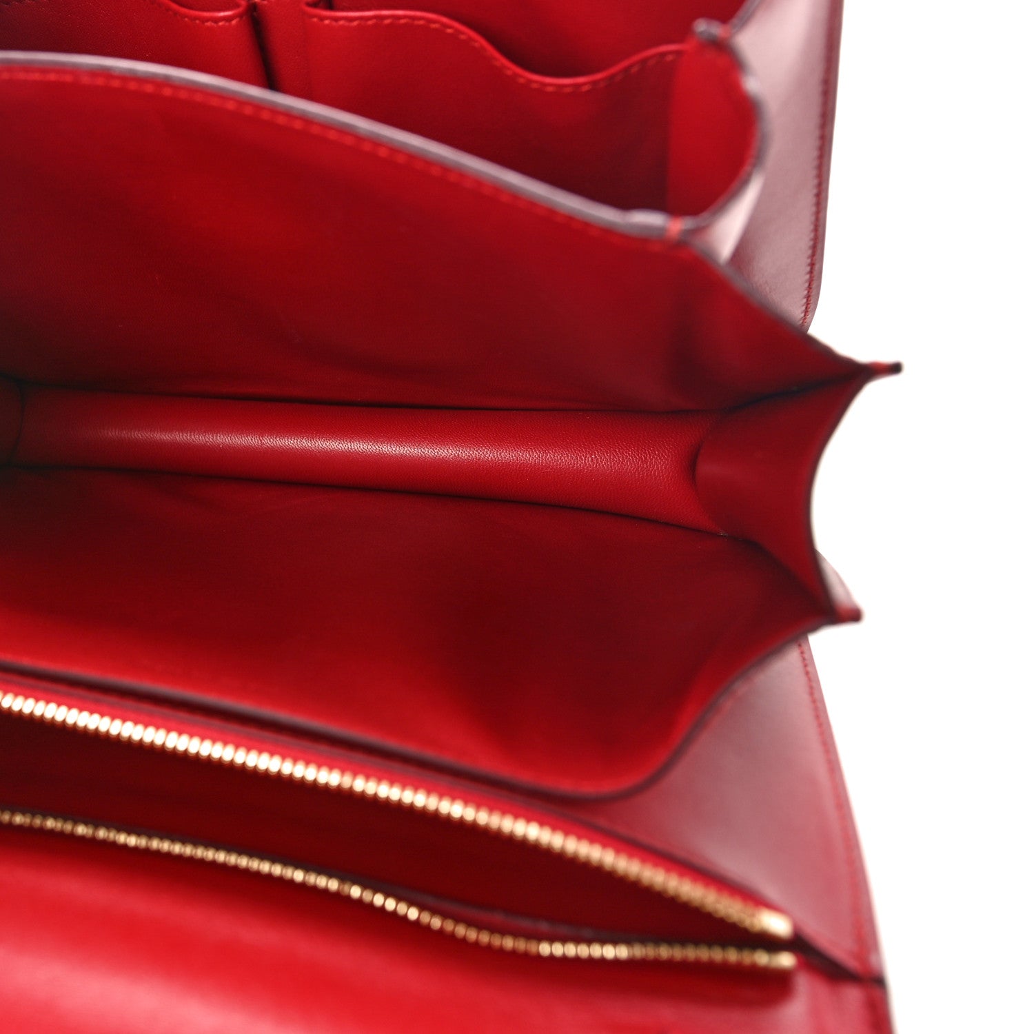 Celine Box Calfskin Medium Classic Box Flap Bag Red 5 of 9