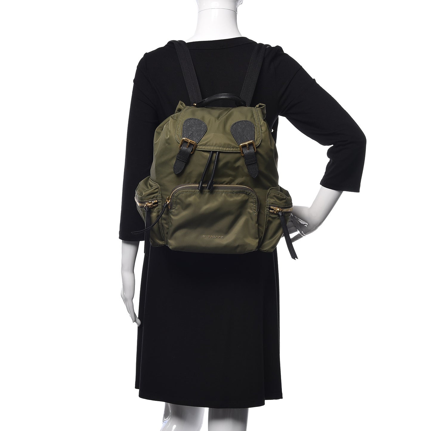 Nylon Medium Rucksack Backpack Green