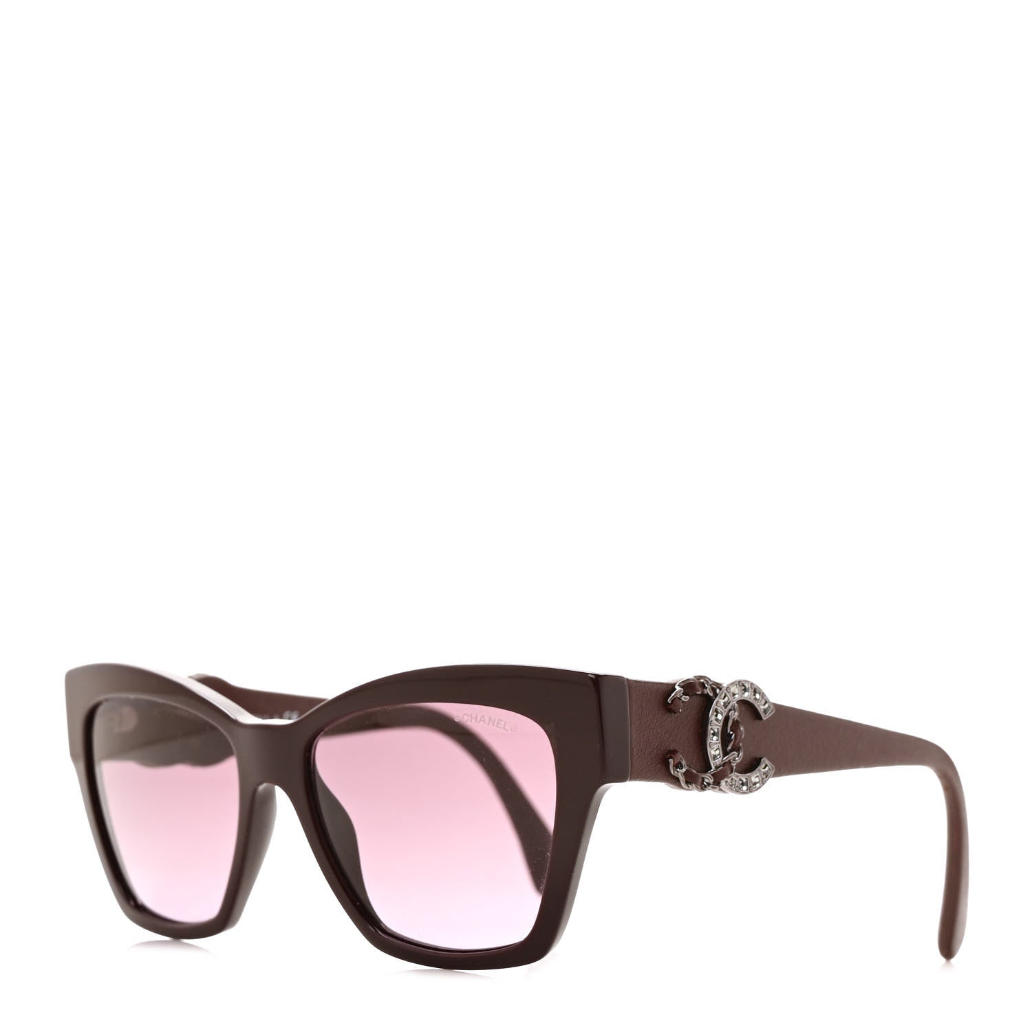 Chanel Acetate Square Cat Eye CC Sunglasses 5456-Q-B Red 1 of 8