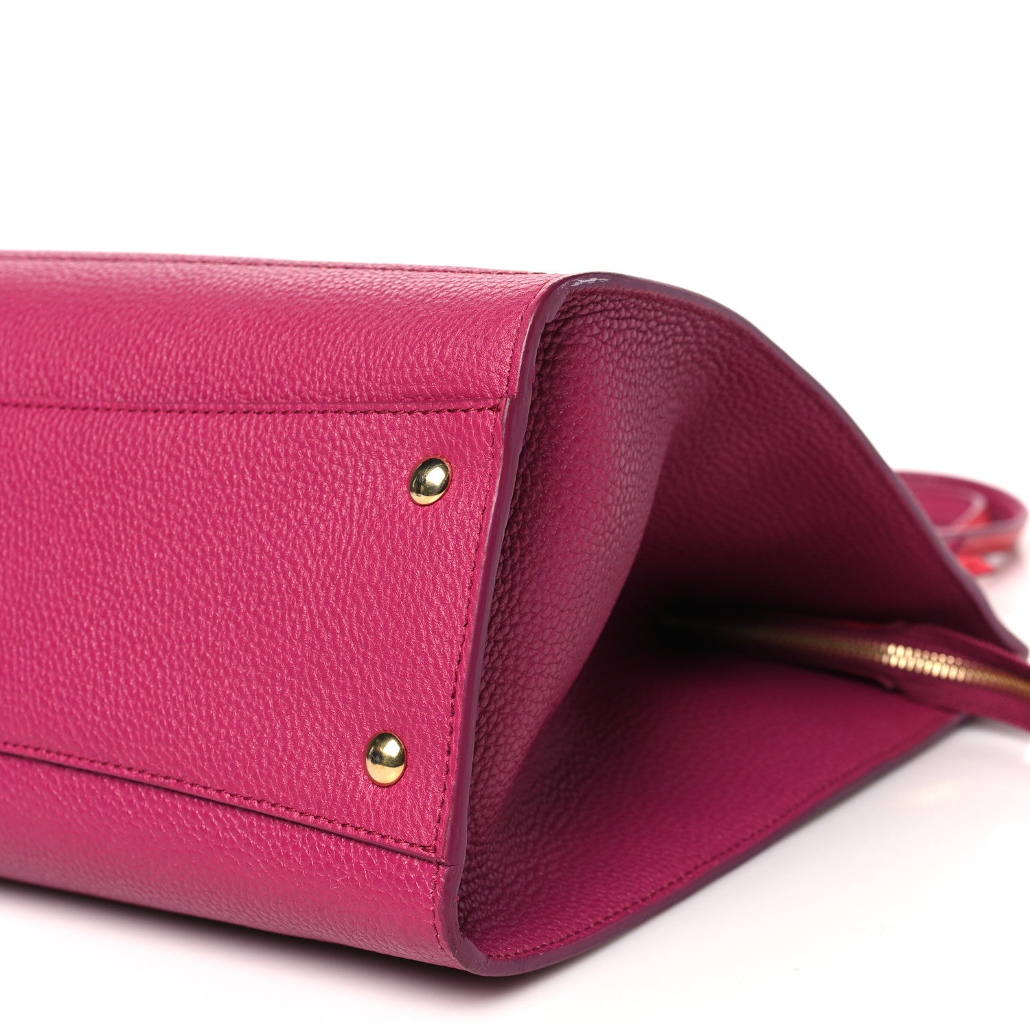 Salvatore Ferragamo Calfskin Double Handle Medium Amy Tote Sangria Pamplona 9 of 11