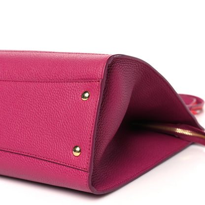 Salvatore Ferragamo Calfskin Double Handle Medium Amy Tote Sangria Pamplona 9 of 11