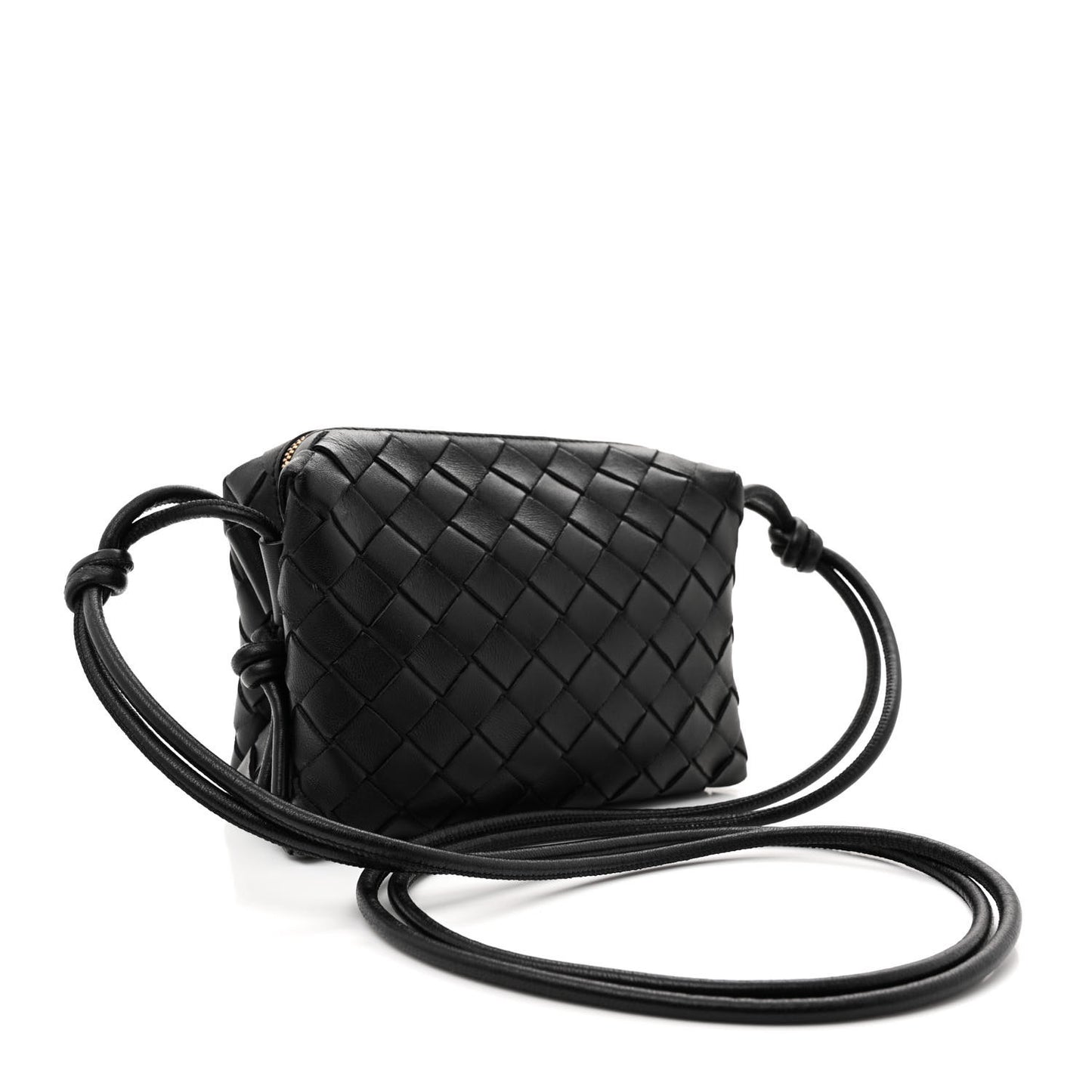 Nappa Intrecciato Mini Loop Camera Bag Black