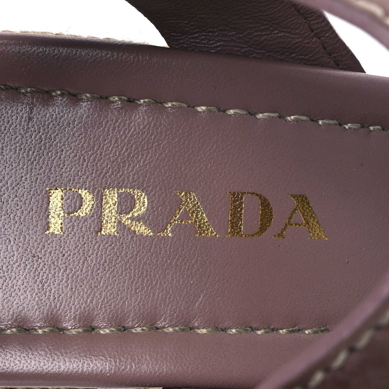 Prada Suede Jute Platfrom Logo Espadrilles Platform Sandals 39.5 Dark Rose 9 of 13