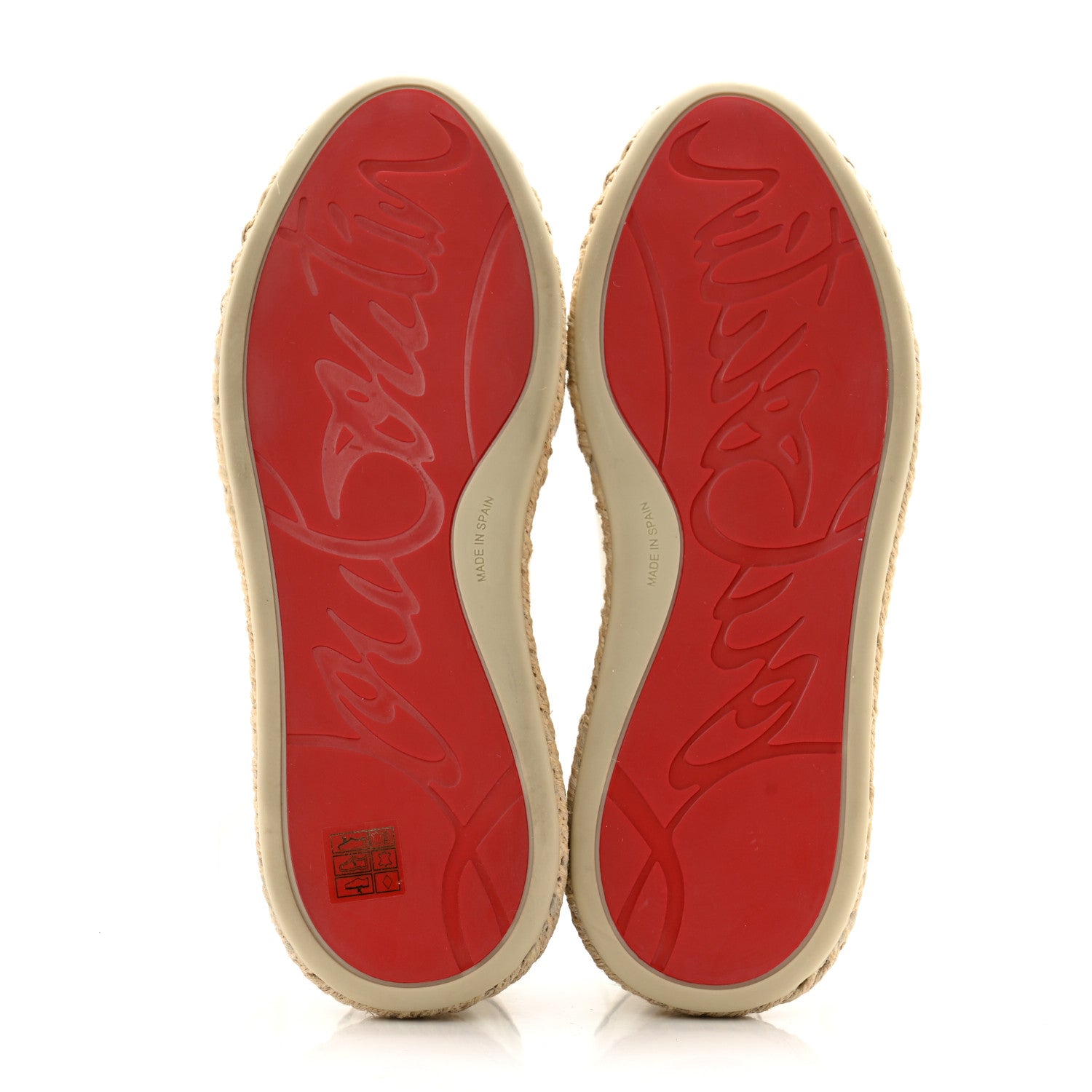 Christian Louboutin Toile Calfskin Espasneak Flat Sneaker 38 Ivory 5 of 11
