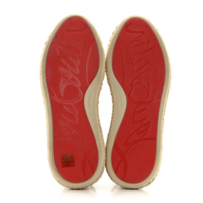 Christian Louboutin Toile Calfskin Espasneak Flat Sneaker 38 Ivory 5 of 11