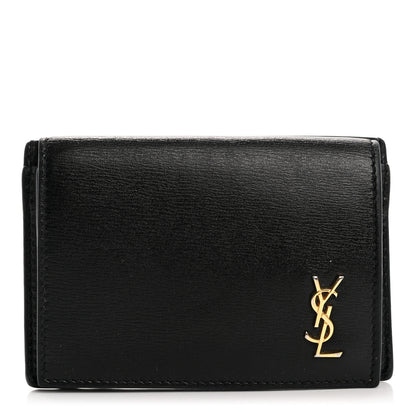 Saint Laurent Calfskin Monogram Coin Pouch Black 1 of 13