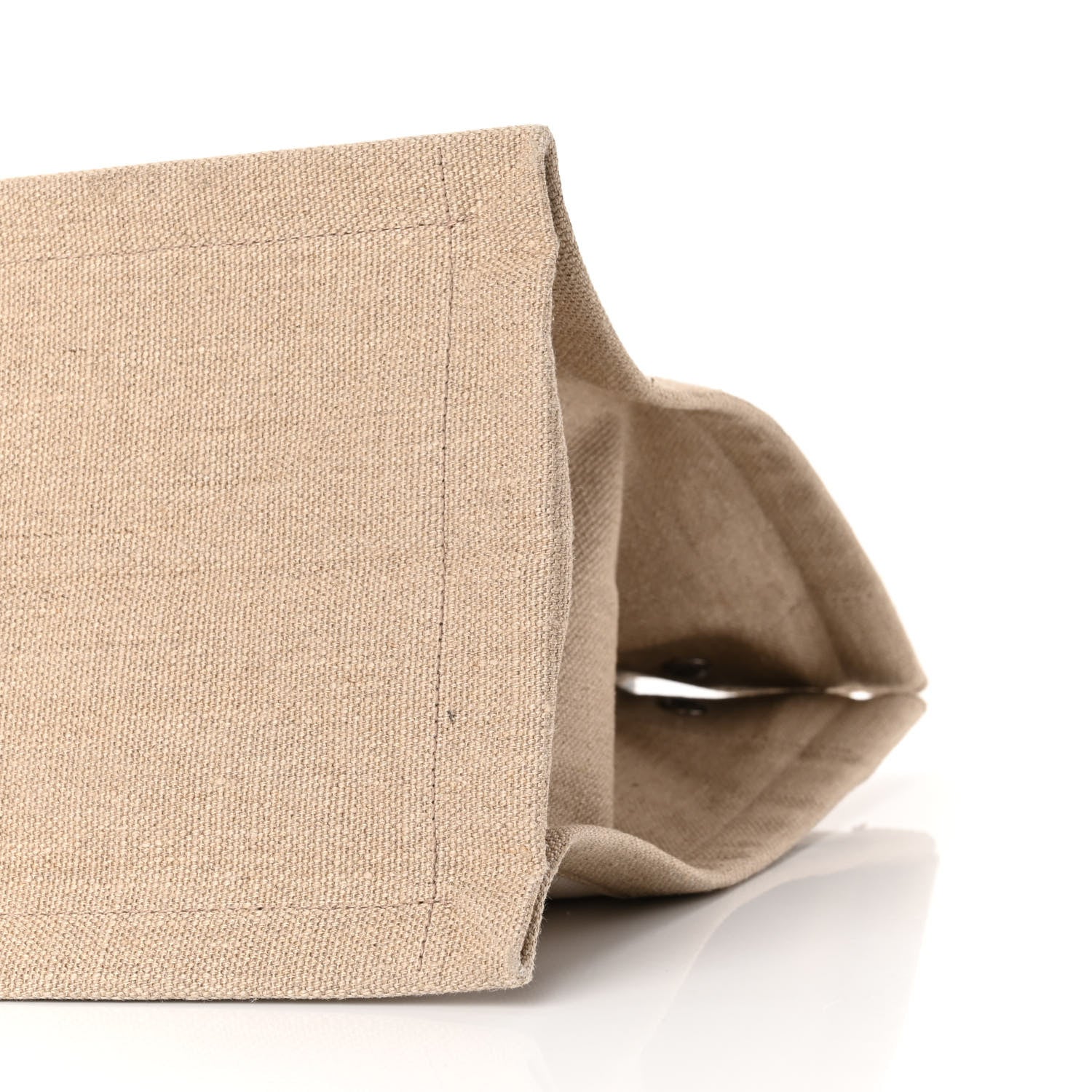 Saint Laurent Linen Calfskin Small Rive Gauche Tote Optic White 9 of 10